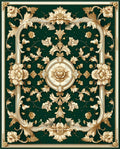 Elegant Gold Floral Vintage Pattern Rug