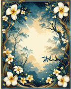 Enchanted Floral Forest View Rug