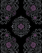 Art Nouveau Rose Vine Swirls Rug