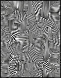 Abstract Striped Optical Illusion Design Rug