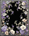 Floral Vine With Lavender Blossoms Rug