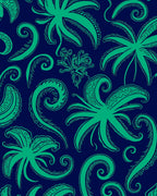 Emerald Green Swirls Paisley Pattern Rug