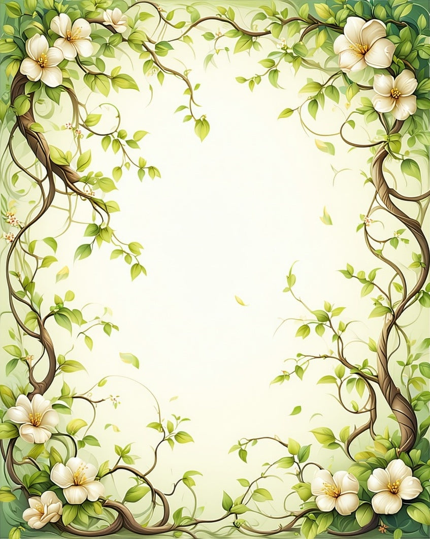 Vine And Floral Garden Design Rug