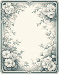 Botanical Garden White Floral Design Rug
