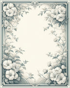 Botanical Garden White Floral Design Rug