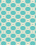 Aqua Teal Floral Oval Scroll Rug