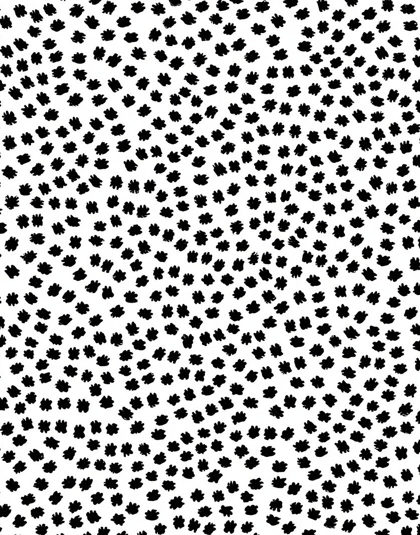 Abstract Black Dot Pattern Rug