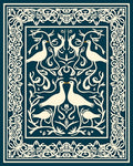 Classic Bird Floral Motif Rug
