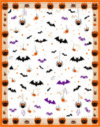 Spooky Halloween Bats Spiders Design Rug