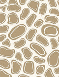 Organic Beige Outline Irregular Shapes Rug
