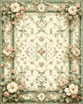 Elegant Floral Garden Pattern Rug