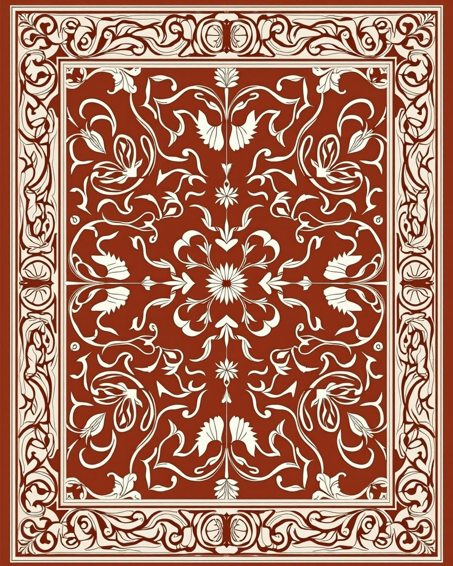 Classic Floral Nature Styled Design Rug