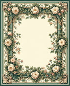 Charming Floral Border Design Rug