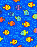 Playful Fish Aquatic Pattern Rug