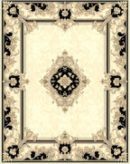 Elegant Floral Baroque Pattern Rug