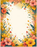 Vibrant Tropical Floral Pattern Rug