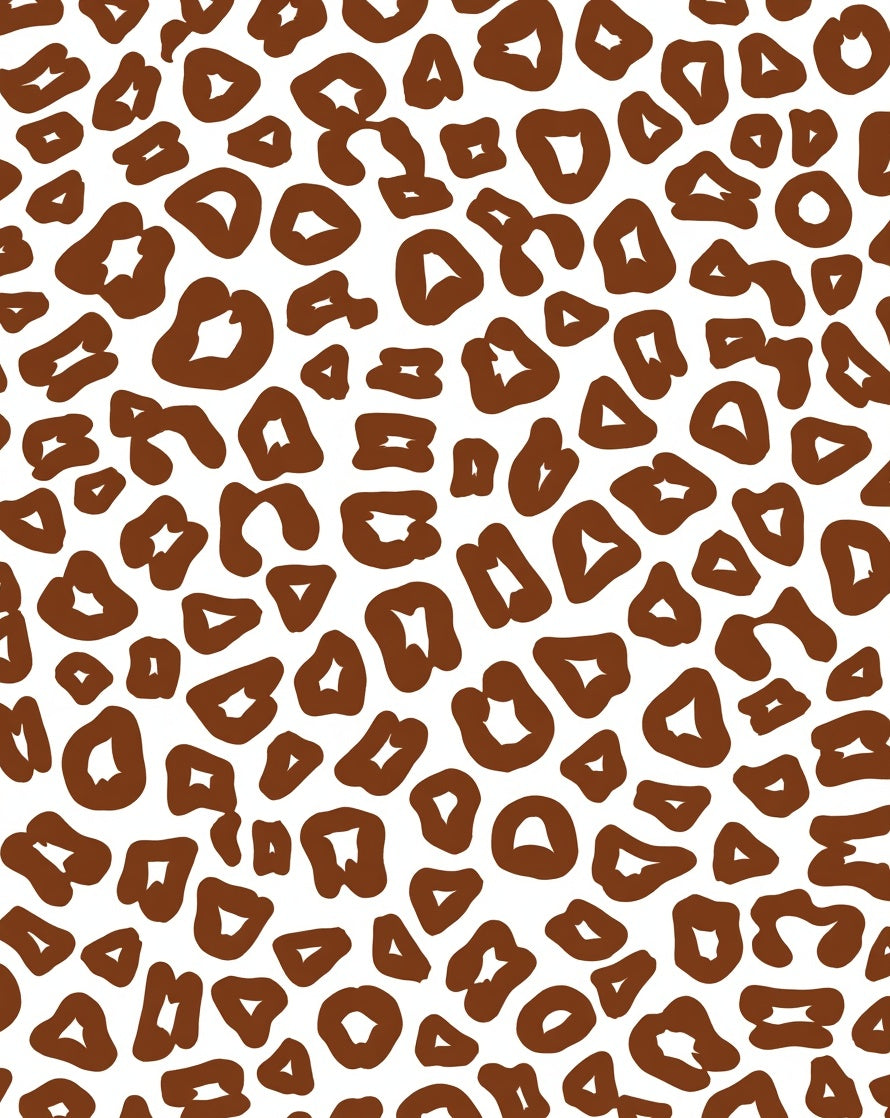 Brown Leopard Print Pattern Rug