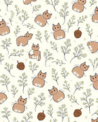 Cute Cats and Acorn Print Rug