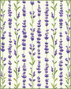 Delicate Purple Lavender Sprays Print Rug
