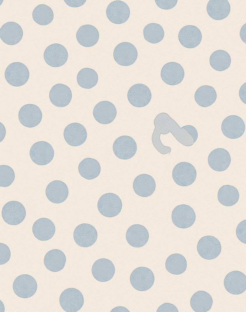 Charming Blue Polka Dot Pattern Rug