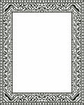 Elaborate Black and White Patterned Rug