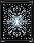 Celestial Sunburst Black Star Rug