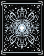 Celestial Sunburst Black Star Rug