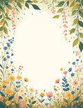 Whimsical Spring Floral Meadow Rug
