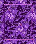 Purple Floral Abstract Pattern Rug