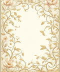 Elegant Floral Vine Cream Rug