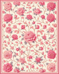 Floral Garden Pink Blossom Design Rug
