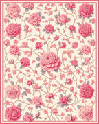 Floral Garden Pink Blossom Design Rug