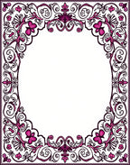 Ornate Floral Vine Swirls Design Elements Rug