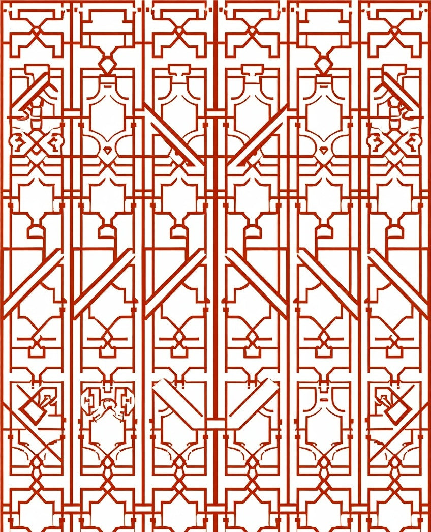 Geometric Lattice Pattern Rug