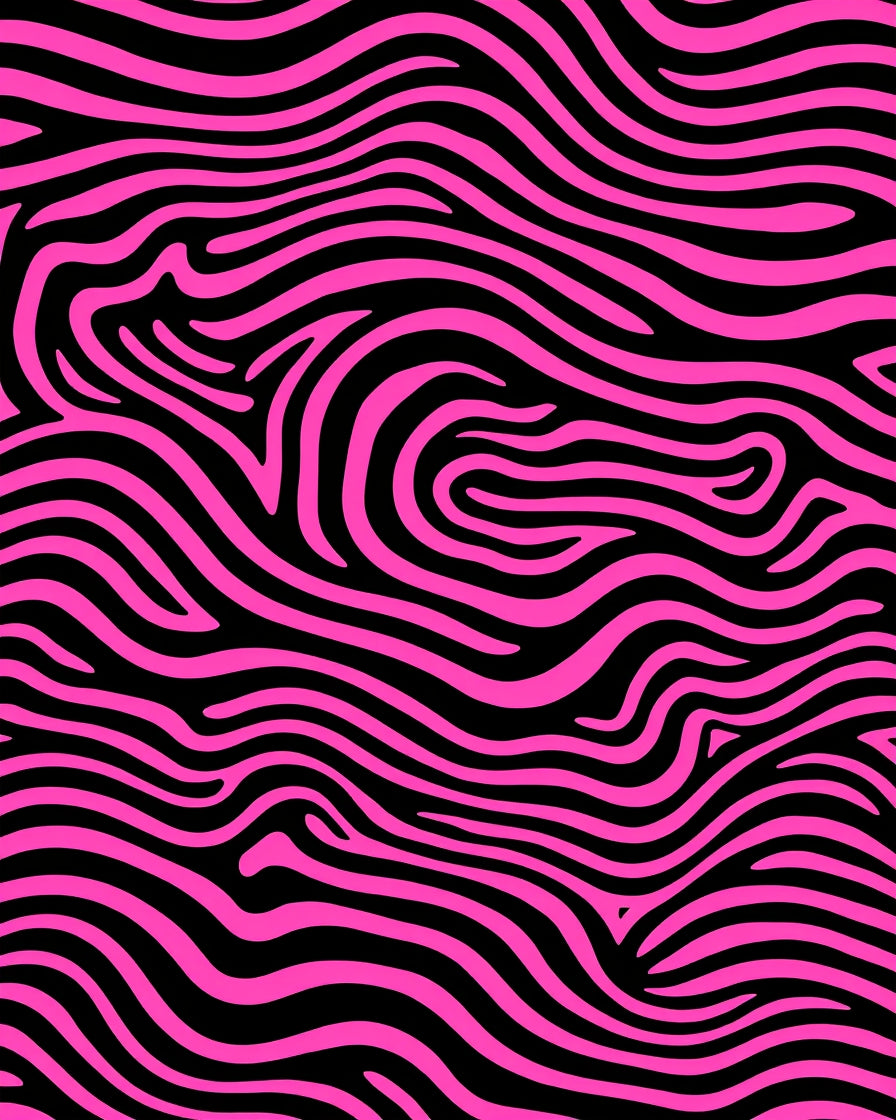 Bold Pink Zebra Pattern Rug