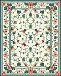 Vintage Floral Vine Scroll Pattern Rug
