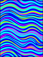Vibrant 3-Color Wavy Stripes Design Rug