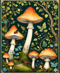 Enchanted Mushroom Forest Garden Design Rug