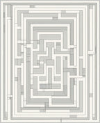 Geometric Maze Pattern Rug
