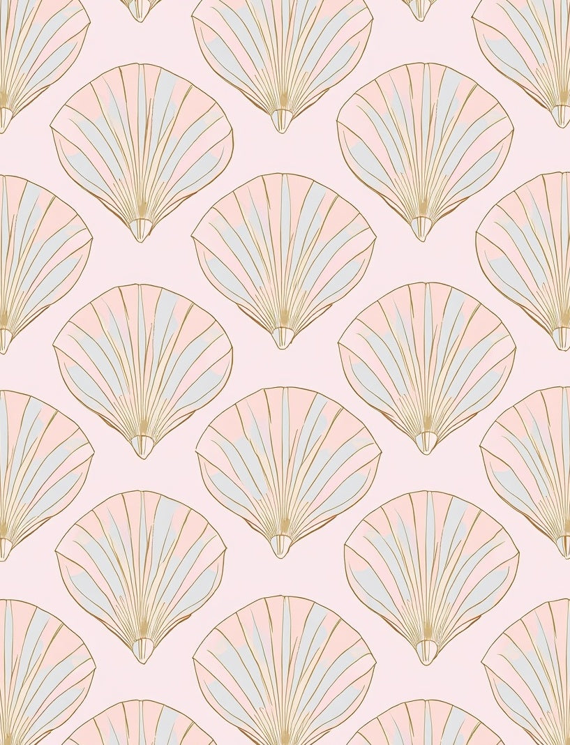 Shell Pattern In Pastel Tones Rug