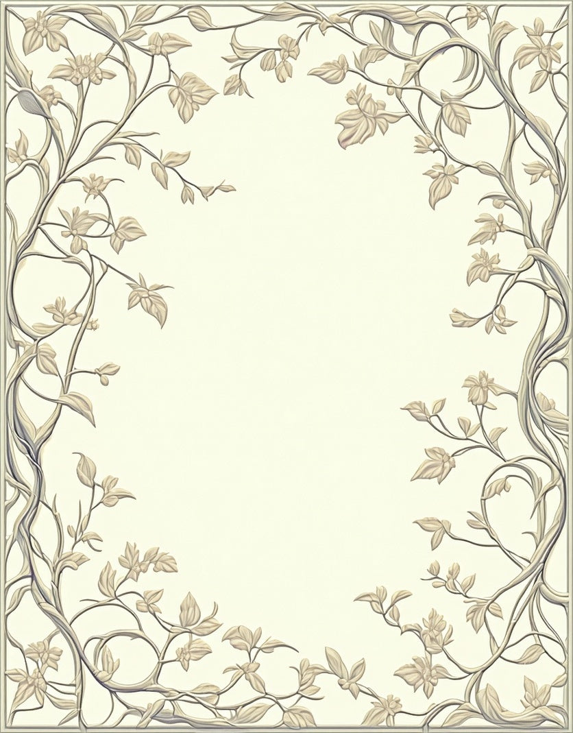 Vintage Filigree Floral Vine Rug