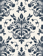 Damask Floral Vintage Style Rug