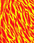 Bold Red Yellow Abstract Waves Rug