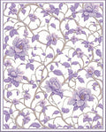 Lavender Floral Vine Pattern Rug