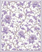 Lavender Floral Vine Pattern Rug