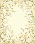 Elegant Floral Vine Cream Rug