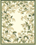 Ornate Floral Vine Pattern Rug