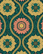 Golden Sunflower Arch Pattern Rug