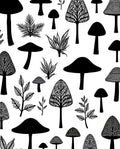 Whimsical Mushroom And Leaf Patterns Rug