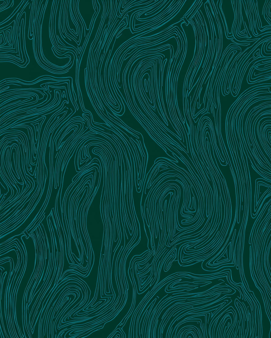 Abstract Teal Swirls Pattern Design Rug